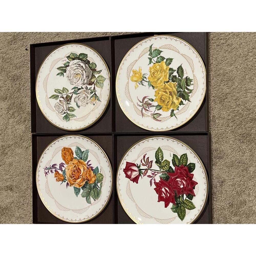 EM Boehm Roses or Excellence Plate Collection- set of 4 (MR001)